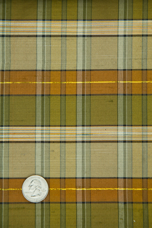 Multicolor Tartan Silk Shantung 413 Fabric