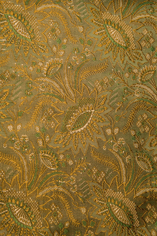 Green Gold Silk Brocade 418 Fabric