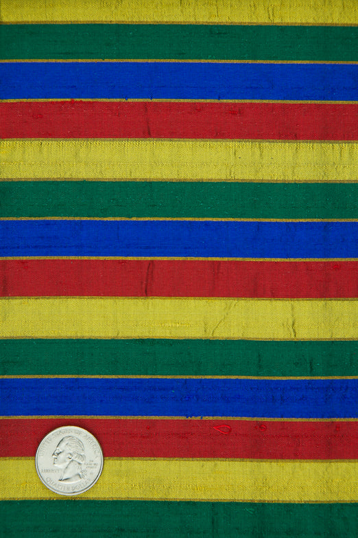 Multicolor Striped Silk Shantung 421 Fabric