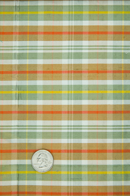 Multicolor Tartan Silk Shantung 422 Fabric
