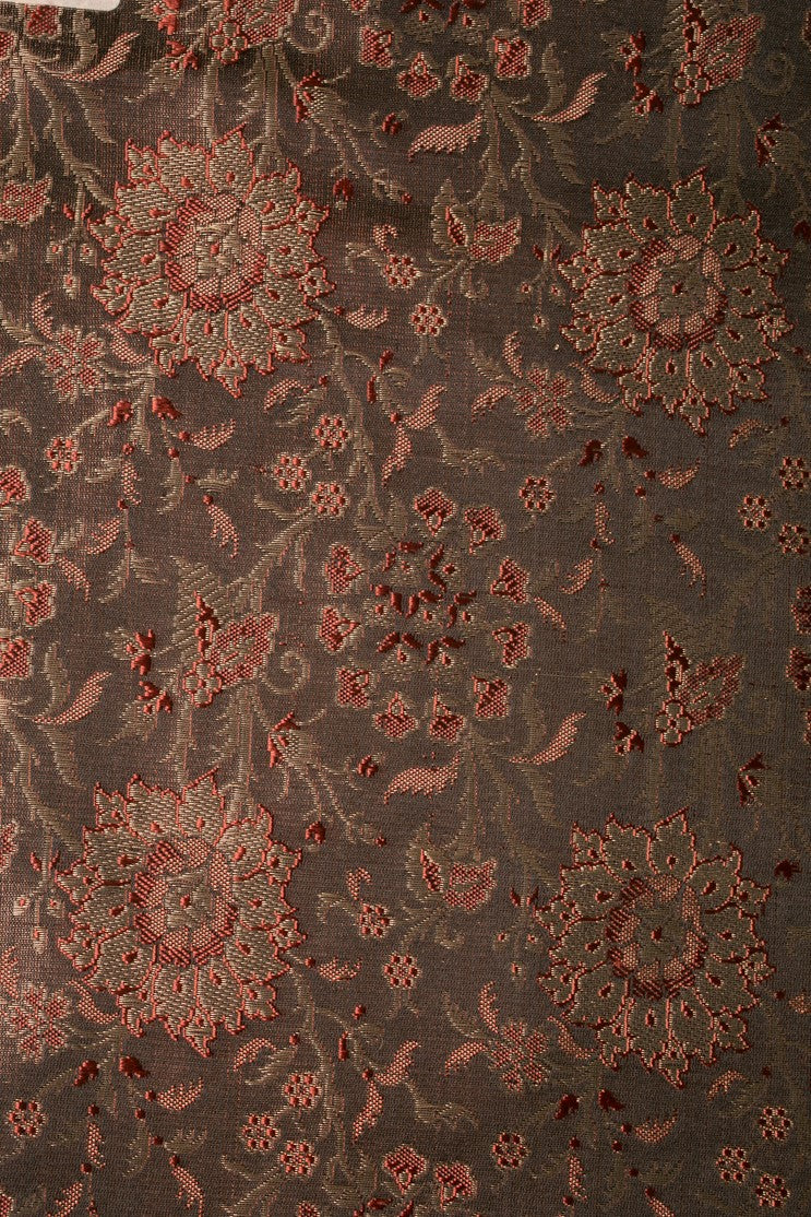 Copper Red Silk Brocade 425 Fabric By The Yard