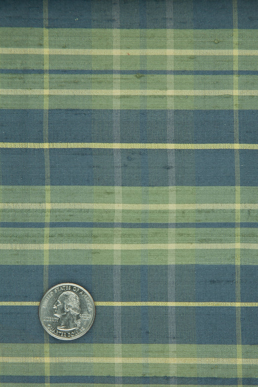 Multicolor Tartan Silk Shantung 426 Fabric