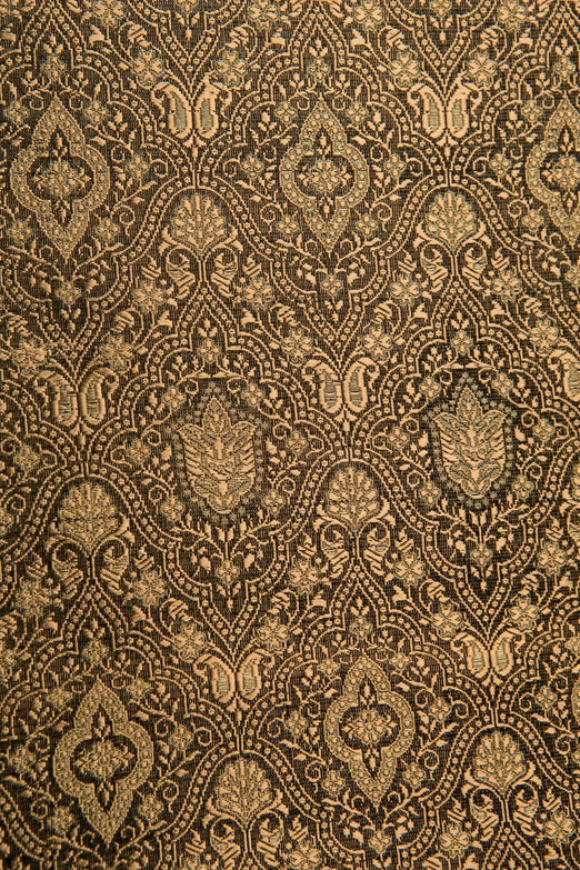 Black Gold Silk Brocade 433 Fabric