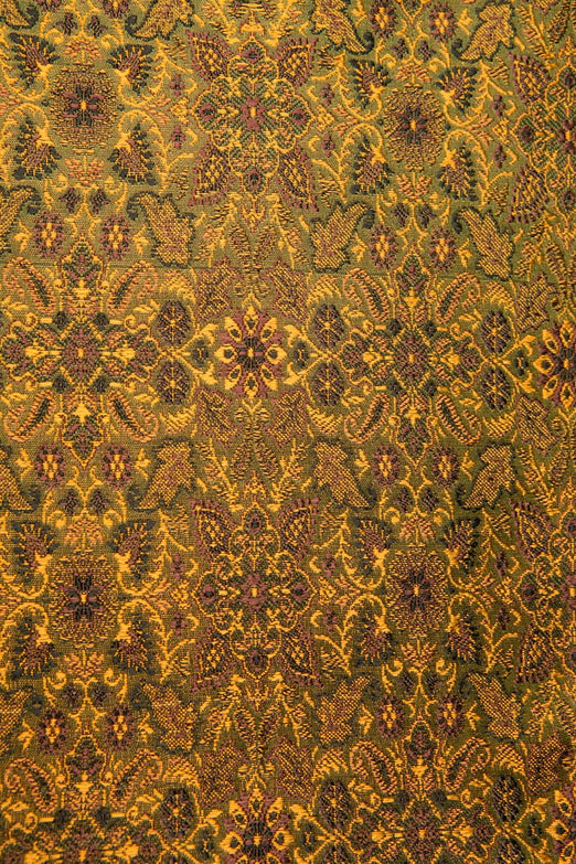 Green Gold Silk Brocade 444 Fabric