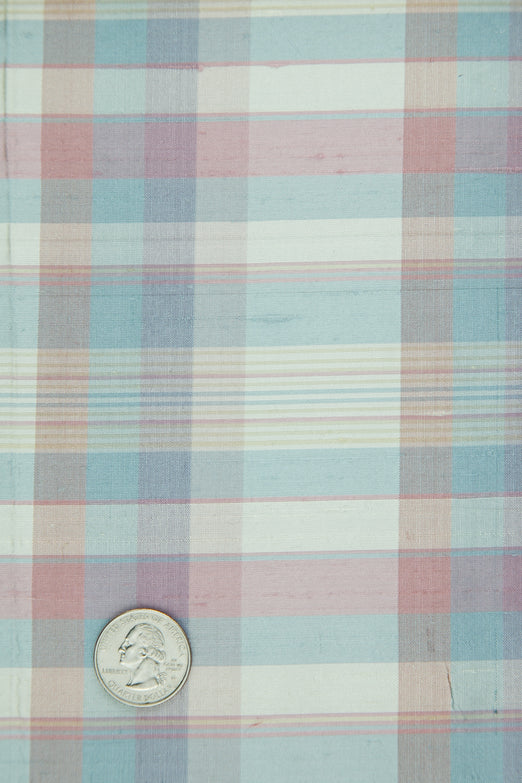 Multicolor Tartan Silk Shantung 444 Fabric