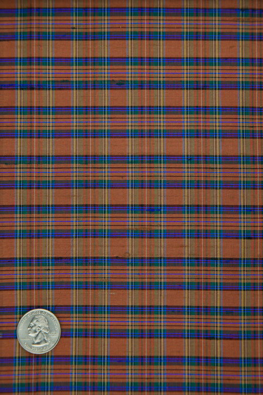 Multicolor Tartan Silk Shantung 445 Fabric