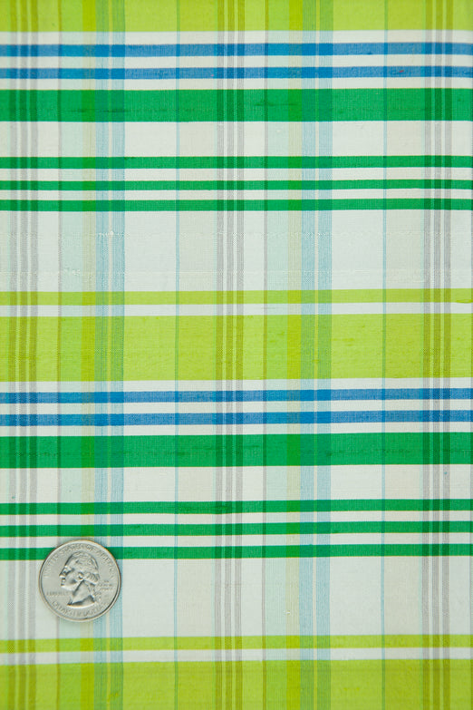 Multicolor Tartan Silk Shantung 451 Fabric