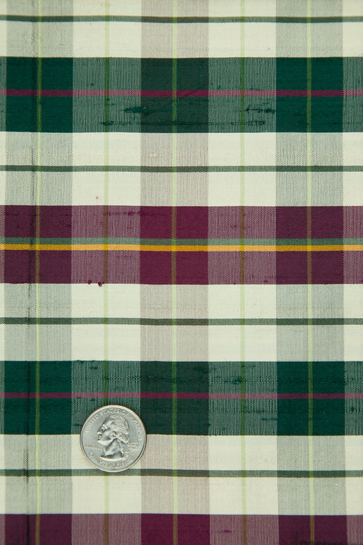 Multicolor Tartan Silk Shantung 452 Fabric