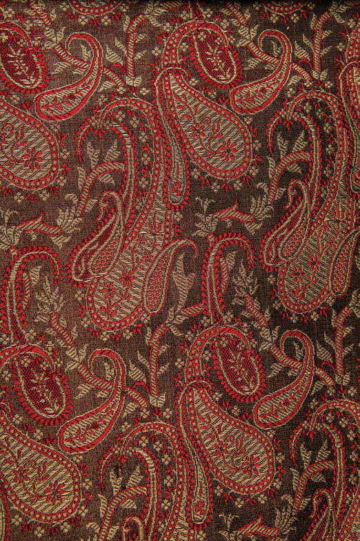 Red Silk Brocade 454 Fabric
