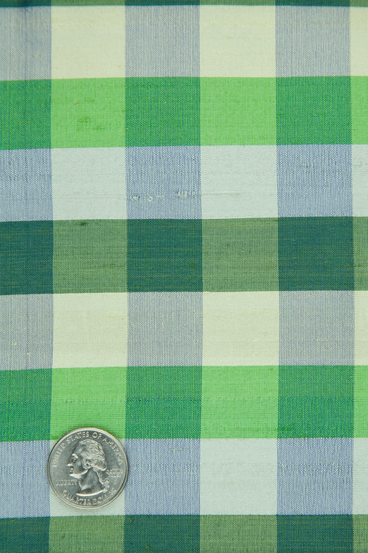 Multicolor Plaid Silk Shantung 455 Fabric