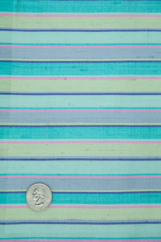 Multicolor Striped Silk Shantung 460 Fabric