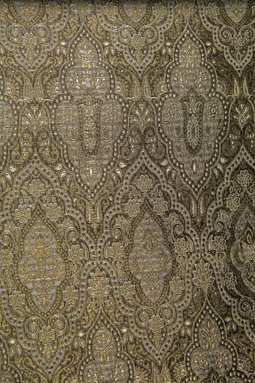 Golden Silver Silk Brocade 462 Fabric
