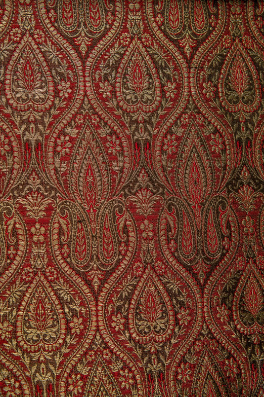 Red Silk Brocade 464 Fabric
