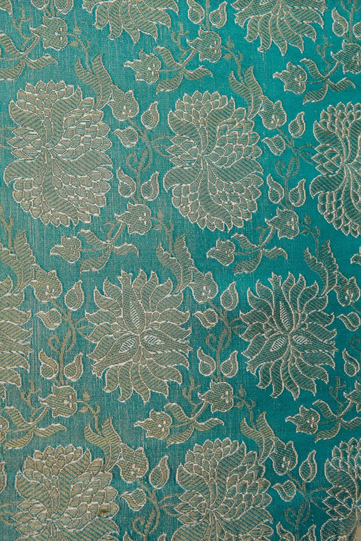 Aqua Blue Silk Brocade 465 Fabric