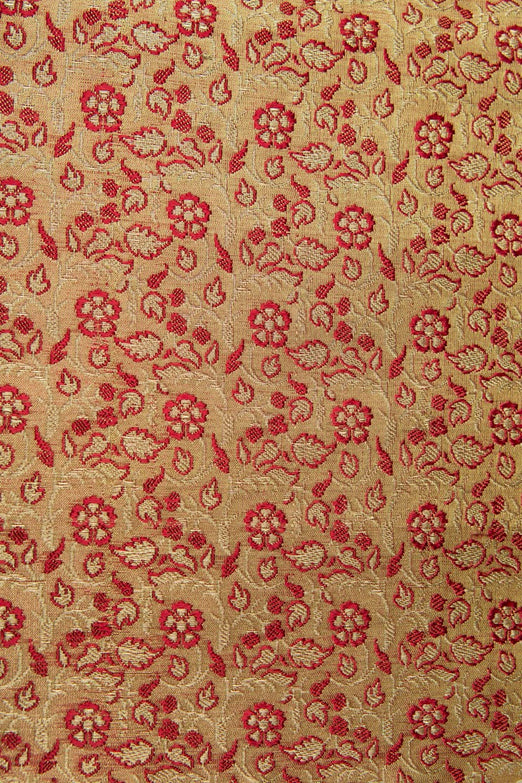 Golden Red Silk Brocade 466 Fabric