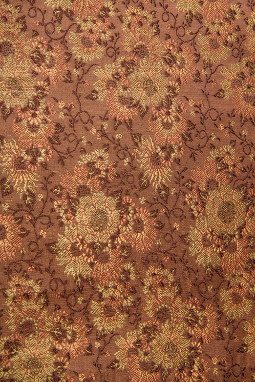 Rose Brown Silk Brocade 473 Fabric
