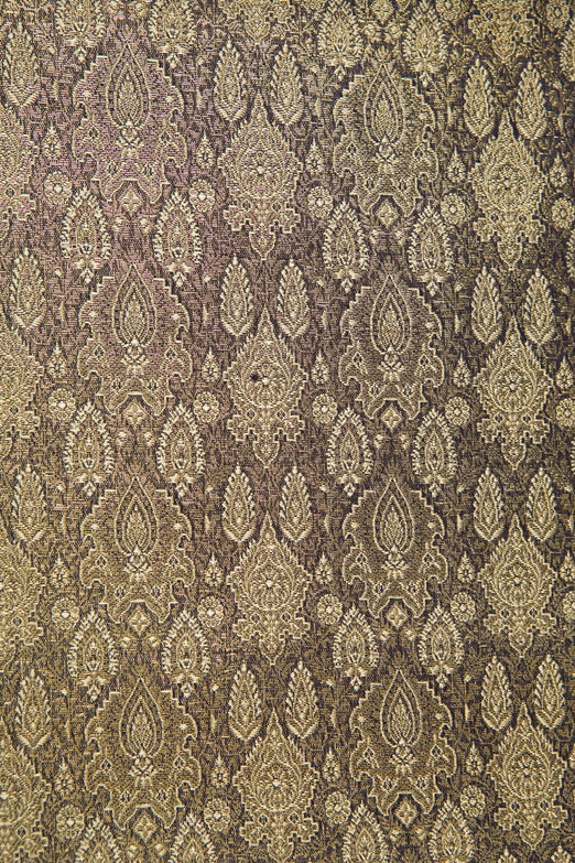 Black Gold Silk Brocade 483 Fabric