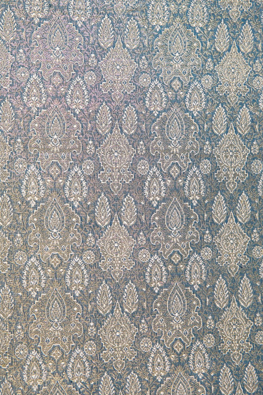 Blue Silk Brocade 483 Fabric