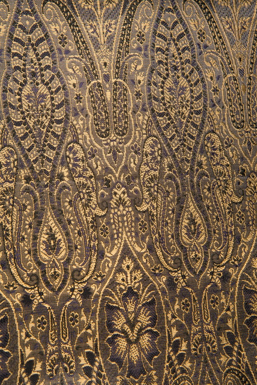 Black Gold Silk Brocade 485 Fabric