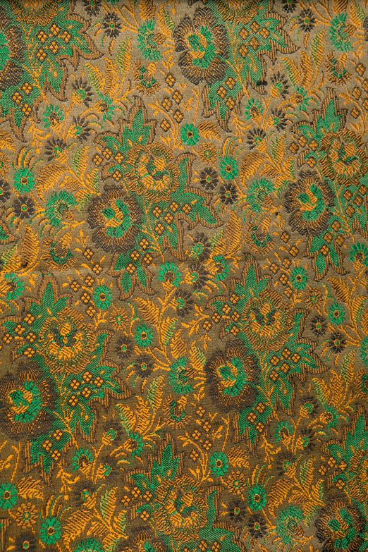 Green Gold Silk Brocade 489 Fabric