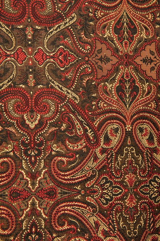 Red/Black Silk Brocade 490 Fabric