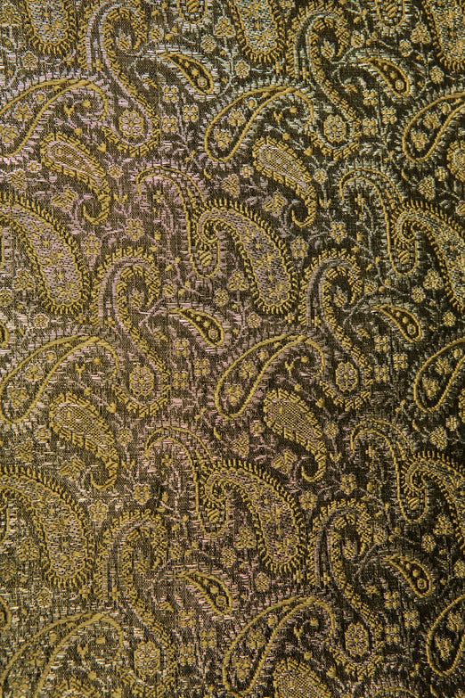 Black Gold Silk Brocade 500 Fabric