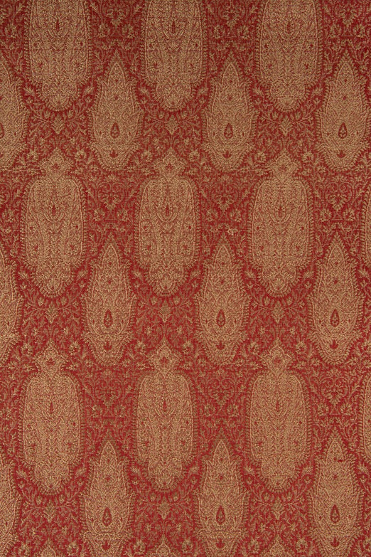 Golden Red Silk Brocade 517 Fabric