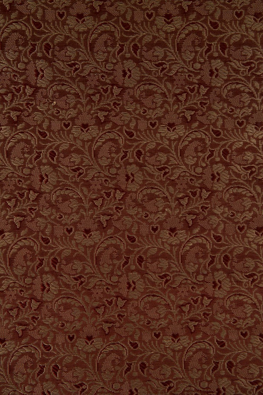 Golden Red Silk Brocade 522 Fabric