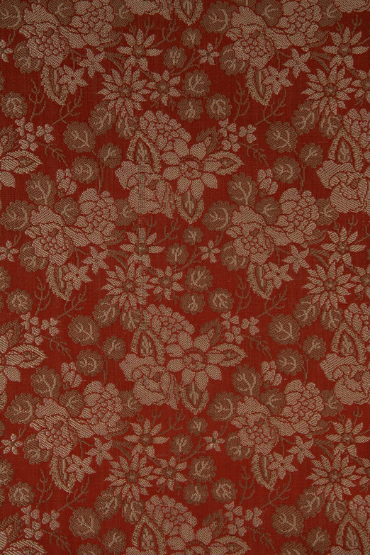 Golden Red Silk Brocade 523 Fabric