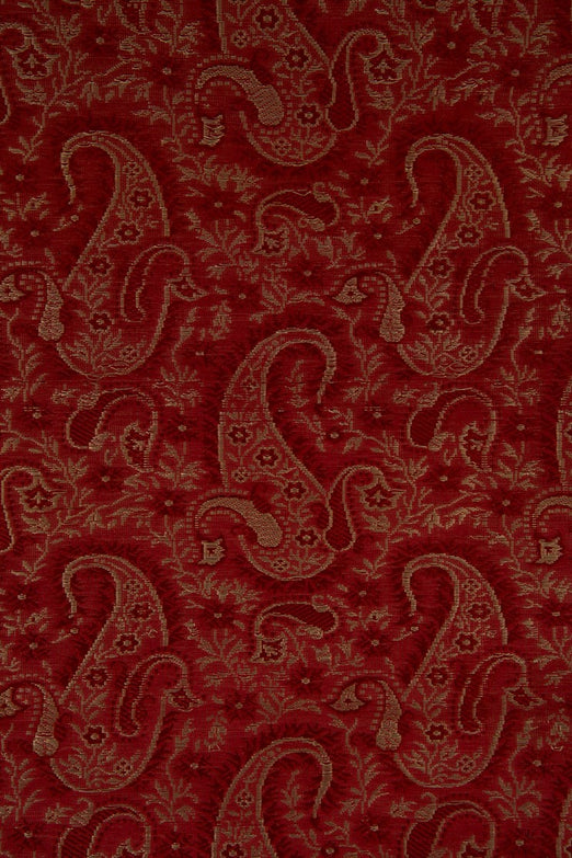 Bright Red Silk Brocade 531 Fabric