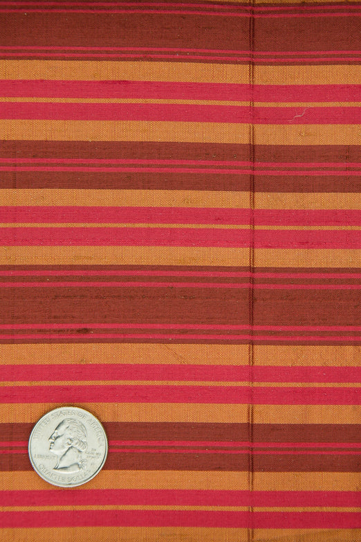 Multicolor Striped Silk Shantung 536 Fabric