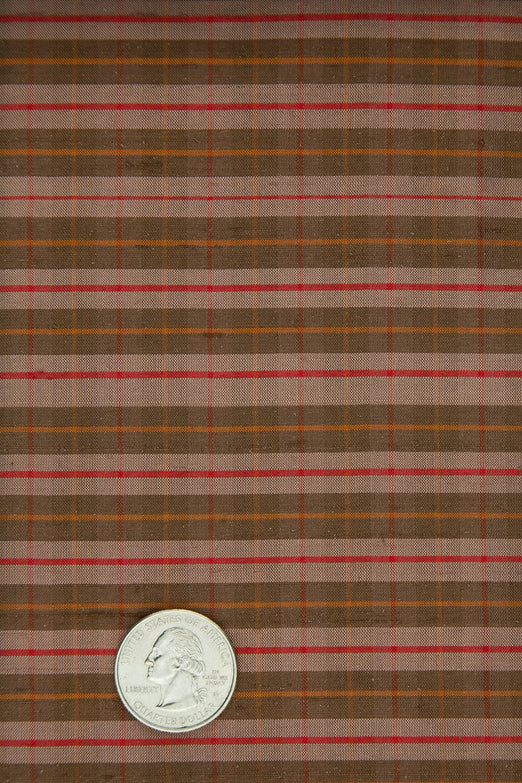 Multicolor Tartan Silk Shantung 537 Fabric