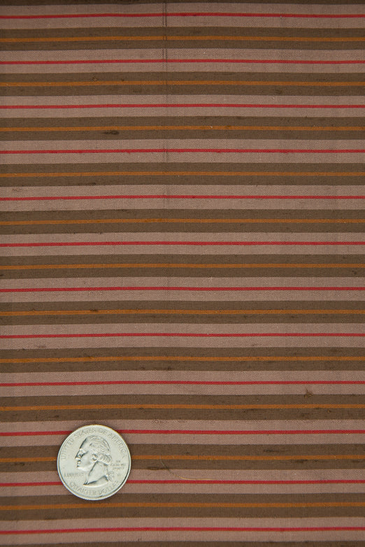 Multicolor Striped Silk Shantung 538 Fabric