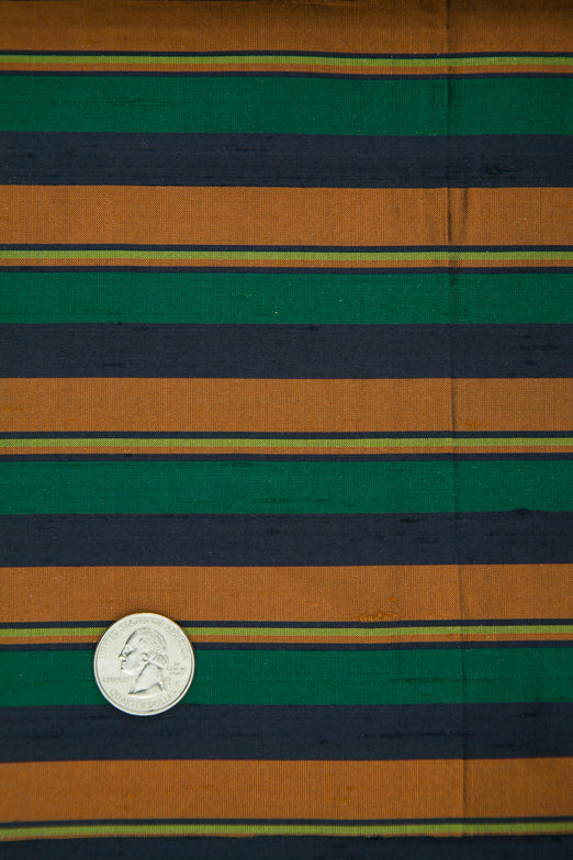 Multicolor Striped Silk Shantung 540 Fabric