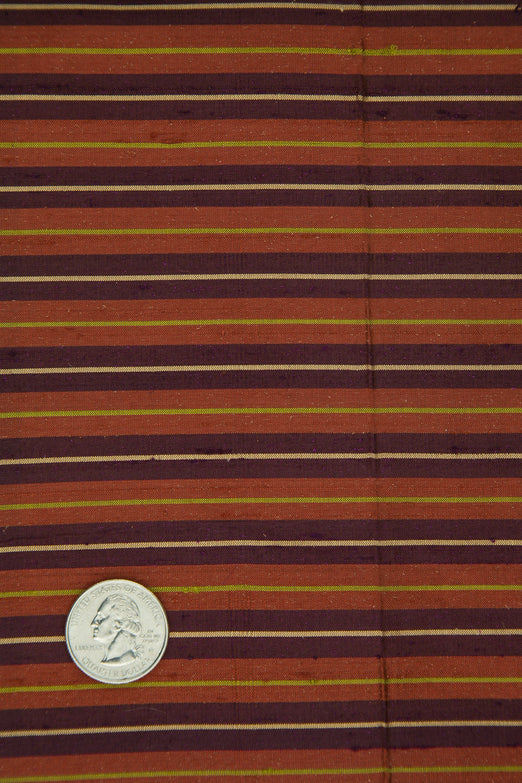 Multicolor Striped Silk Shantung 542 Fabric