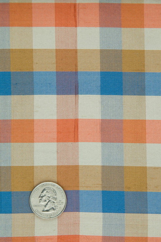 Multicolor Plaid Silk Shantung 547 Fabric