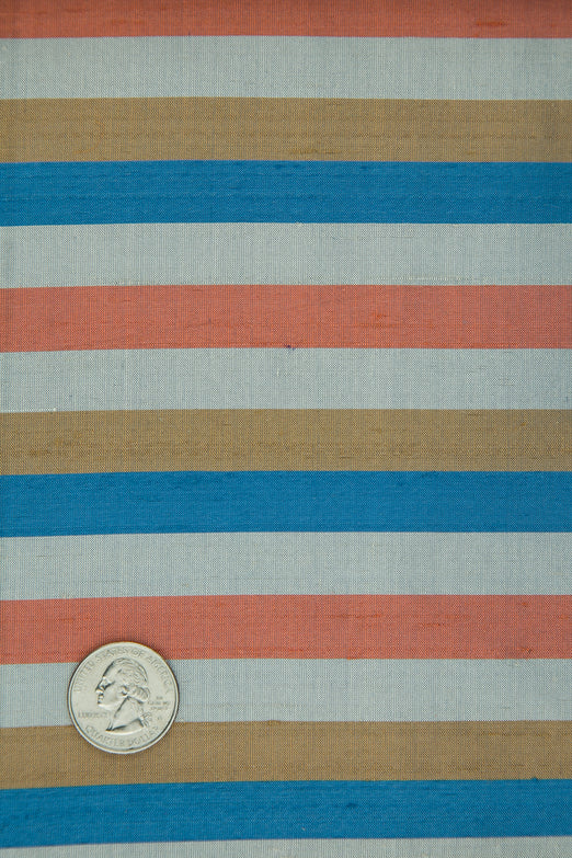 Multicolor Striped Silk Shantung 548 Fabric