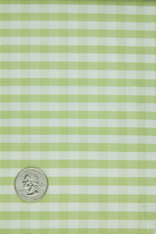 Lime Sherbet Gingham Shantung 564 Fabric