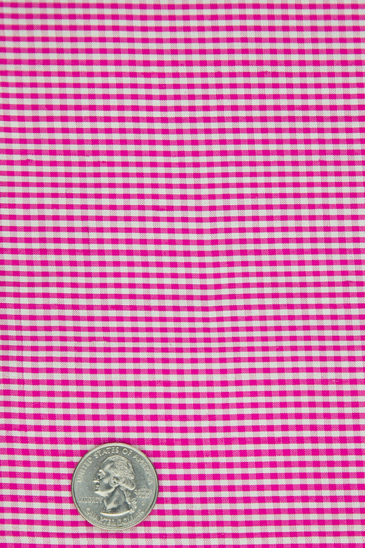 Fuchsia Gingham Shantung 608 Fabric