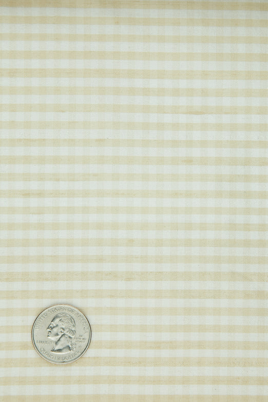 Antique White Gingham Shantung 613 Fabric