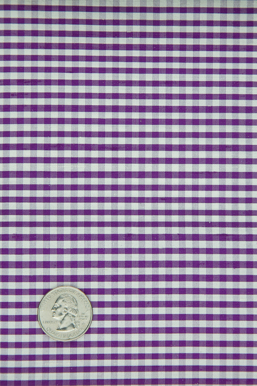 Purple Magic Gingham Shantung 620 Fabric