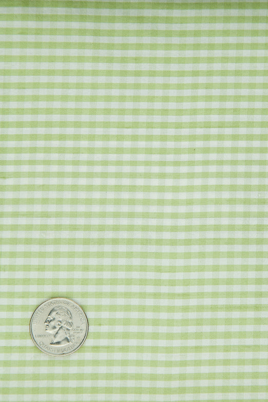 Shadow Lime Gingham Shantung 621 Fabric