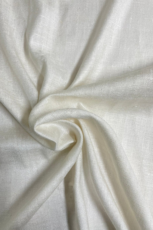 White 1-Ply Silk Linen (Matka)