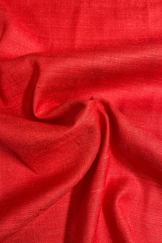 Fiery Red 1-Ply Silk Linen (Matka)