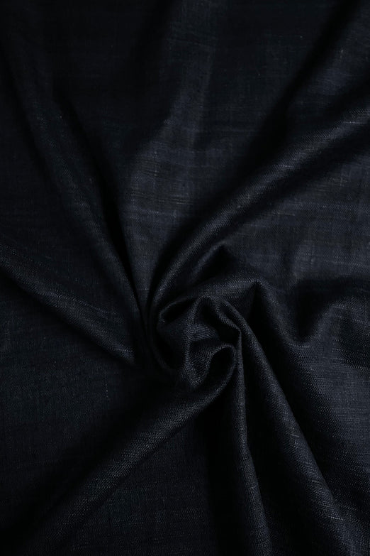 Dark Navy 1-Ply Silk Linen (Matka)