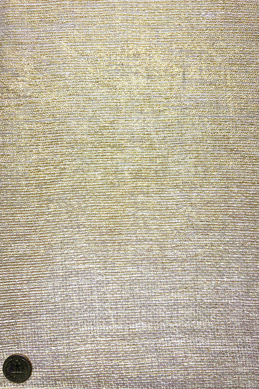 Gold Metallic Silk Tweed Fabric