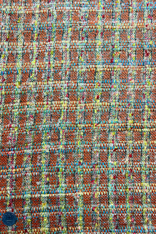 Multicolor Silk Tweed Fabric