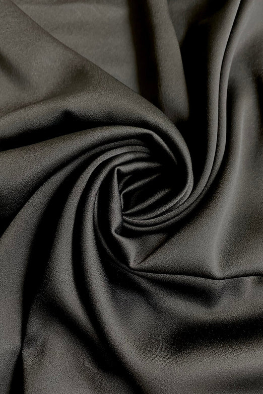 Triacetate Satin Backed Crepe in Charcoal