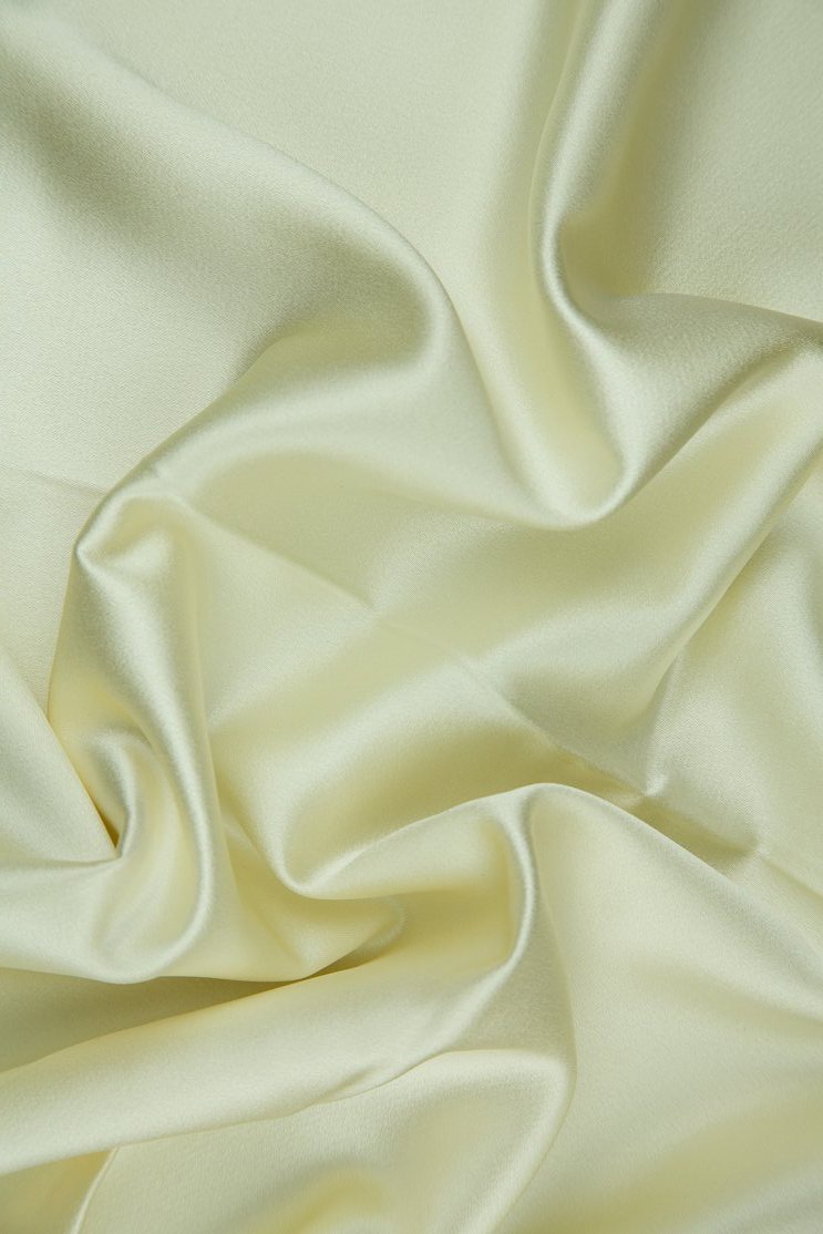 Ivory Silk Crepe Back Satin Fabric By The Yard