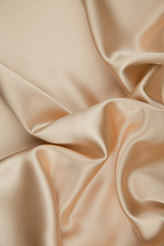 Peach Puree Silk Crepe Back Satin Fabric